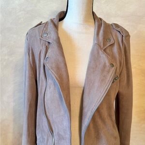 Pixley Tan Leather Motorcycle Jacket